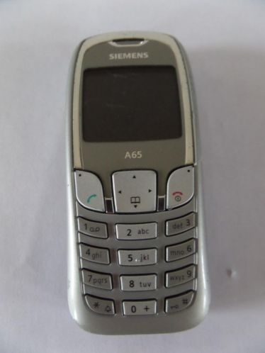 mobiel SIEMENS A65 grijs met oplader en handleidingboekje