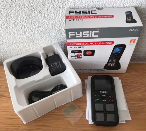 Mobiele GPS fototoetsen telefoon Fysic FM-50 senioren amp doos