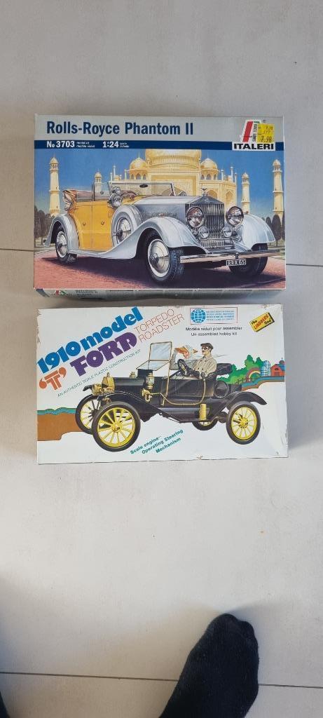 Model car kit Rolls Royce Phantom II 1910 T Ford Italeri