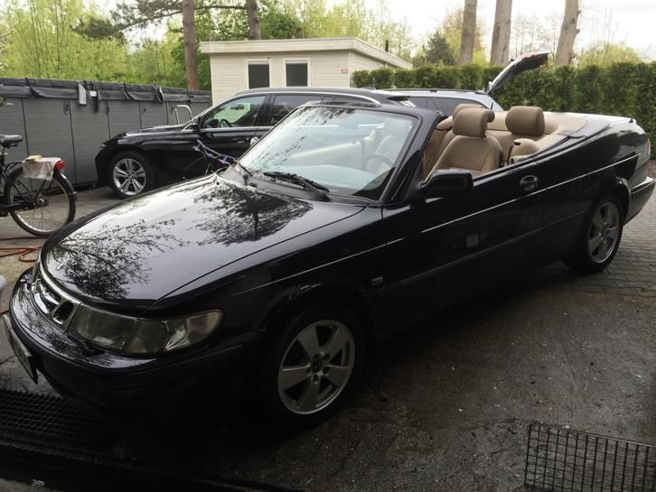 Moederdag verrassing SAAB Cabrio 2002 ZwartBeige 2.0 TURBO