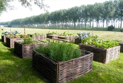 Moestuinbak hazelaar 120x60x60 (Tuinbakken)