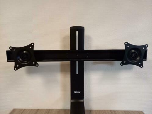 Monitorarm voor twee flat screens tm 27quot zwart - twee stuks