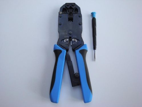 Montagetang RJ45 RJ11 RJ9 connectoren aan kabels en snoeren