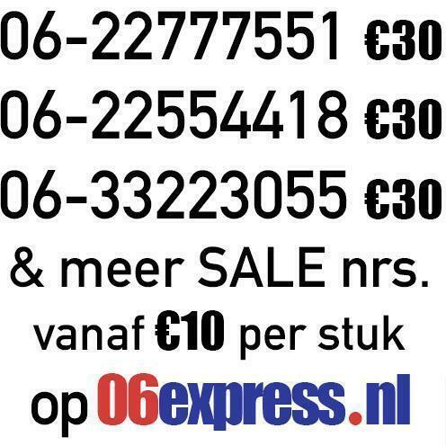 Mooi 06-nummer kopen Voor de mooiste 06, 06express 2000nrs