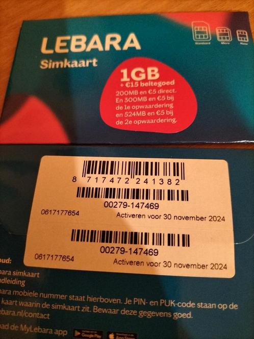 MOOI 06 NUMMER LEBARA PREPAID SIMKAART