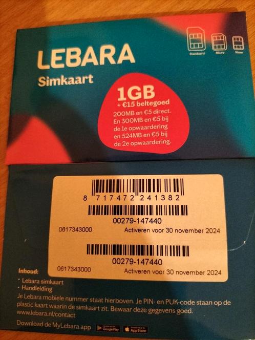 MOOI 06 NUMMER LEBARA PREPAID SIMKAART