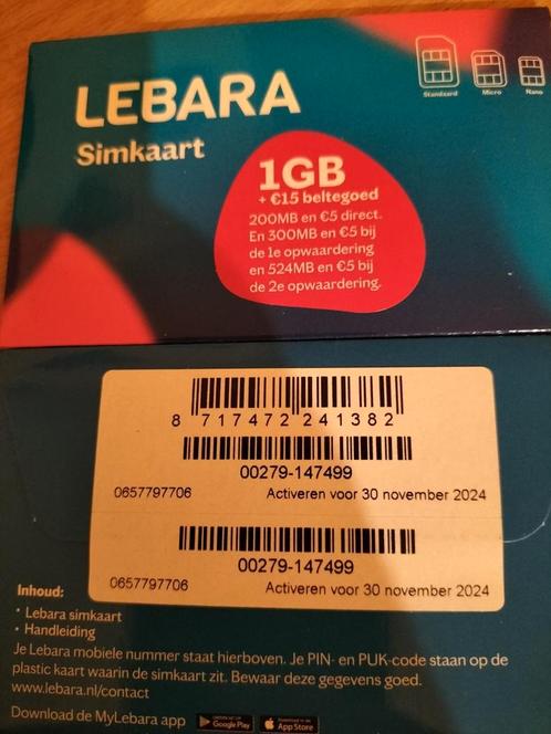 MOOI 06 NUMMER LEBARA PREPAID SIMKAART