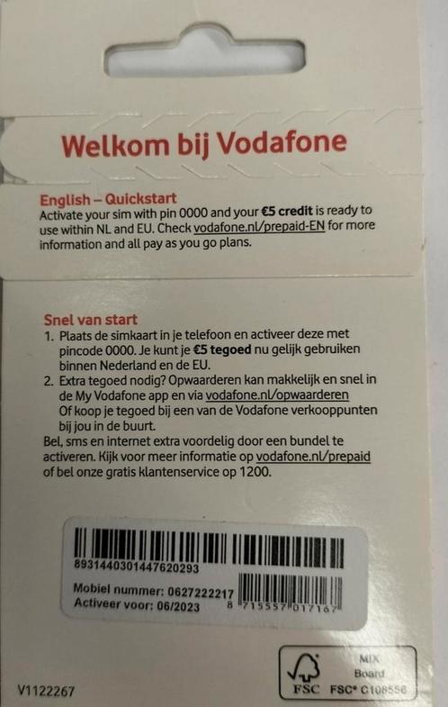 MOOI 06 NUMMER VODAFONE PREPAID 06-27-2-2-2-2-17