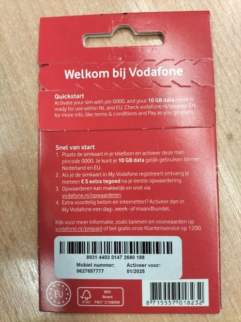 Mooi 06 Nummer Vodafone Prepaid 06-27-65-7777