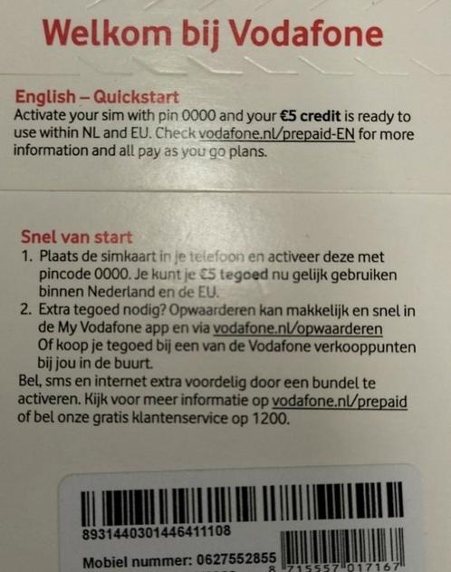 MOOI 06 NUMMER VODAFONE PREPAID 06-2755-2855