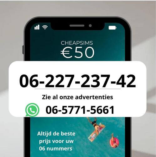 Mooi makkelijk 06 nummer prepaid simkaart GRATIS VERZENDEN