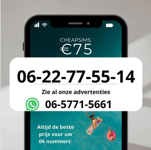 Mooi makkelijk 06 nummer prepaid simkaart GRATIS VERZENDEN