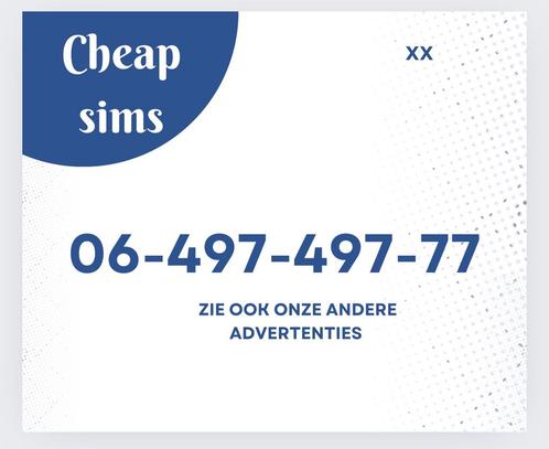 Mooi makkelijk 06 nummer prepaid simkaart GRATIS VERZENDEN