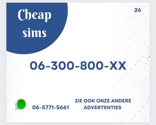 MOOI MAKKELIJK 06 NUMMER PREPAID SIMKAART GRATIS VERZENDEN