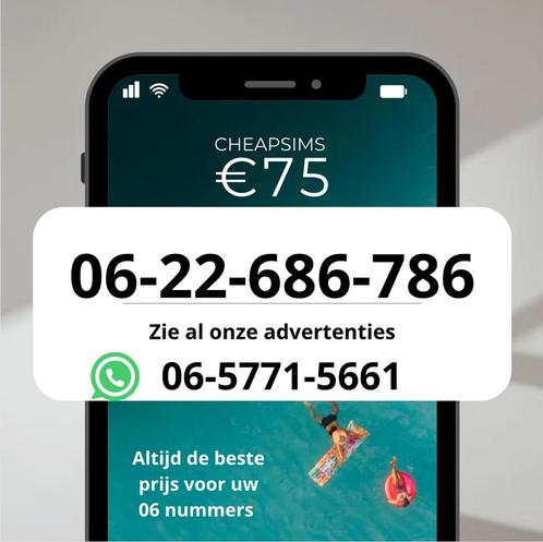 Mooi makkelijk 06 nummer prepaid simkaart GRATIS VERZENDEN