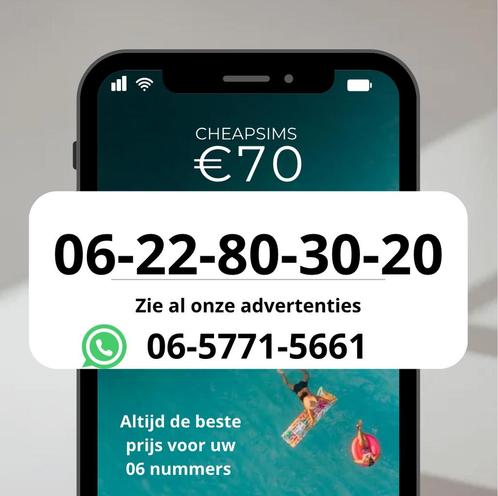 Mooi makkelijk 06 nummer prepaid simkaart GRATIS VERZENDEN