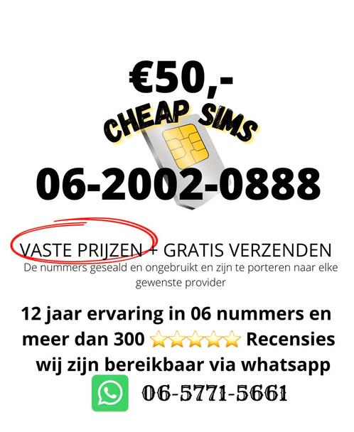 Mooi makkelijk 06 nummer simkaart GRATIS VERZENDEN PREPAID