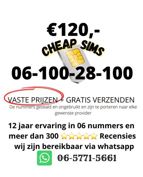 Mooi makkelijk 06 nummer simkaart GRATIS VERZENDEN PREPAID