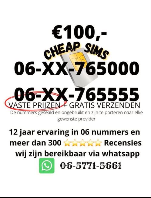 Mooi makkelijk 06 nummer simkaart GRATIS VERZENDEN PREPAID