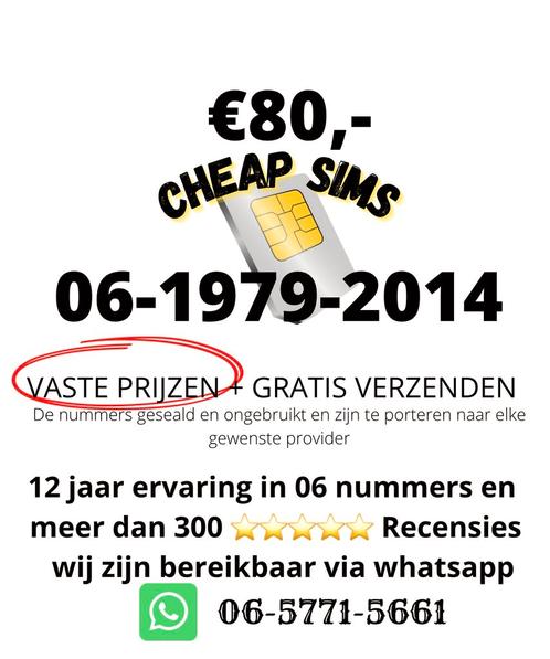 Mooi makkelijk 06 nummer simkaart GRATIS VERZENDEN PREPAID