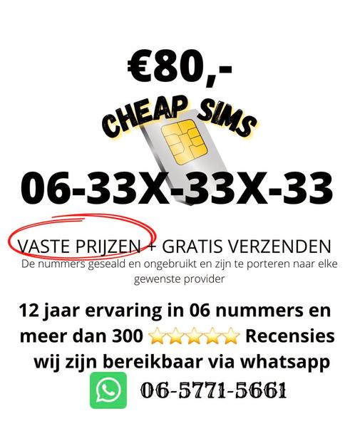 Mooi makkelijk 06 nummer simkaart prepaid GRATIS VERZENDEN