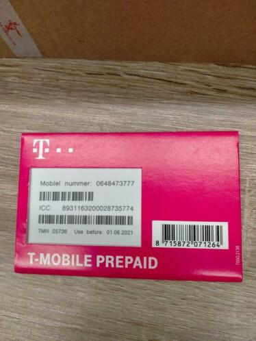 Mooi T-MOBILE PREPAID SIMKAART NUMMERS