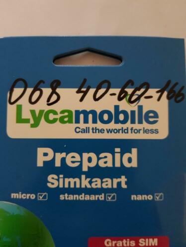 Mooi telefoonnummer Lycamibile