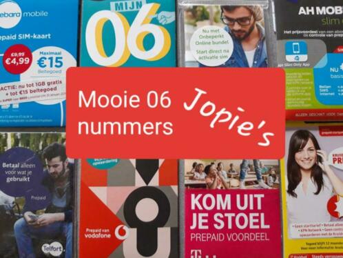 Mooie 06 nummers-simkaarten 