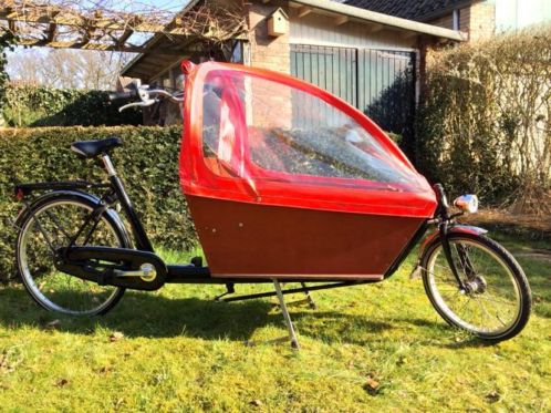 Mooie Bakfiets Cargobike lang 7 versn. incl. regenkaphuif