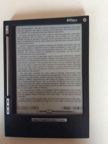 Mooie e-reader 8 inch, met 1gb kaartje en e-ink scherm