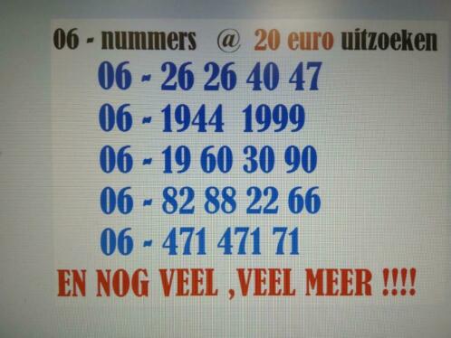 mooie nummers