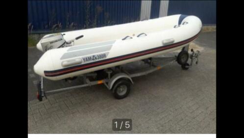 Mooie Rib Yam 380R. Met honda 8 pk four stroke