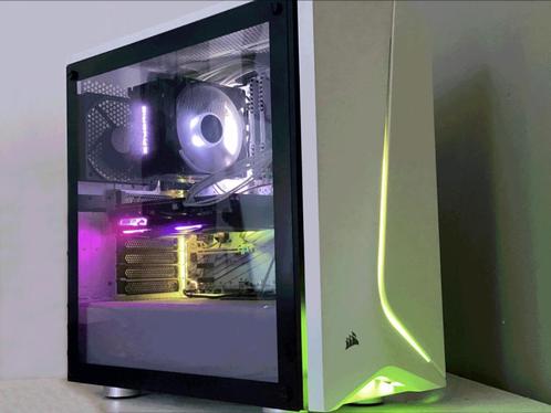 Mooie witte RGB Gaming PC