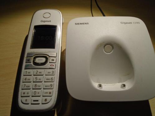Mooie witte Siemens draadloze telefoon model gigaset c590