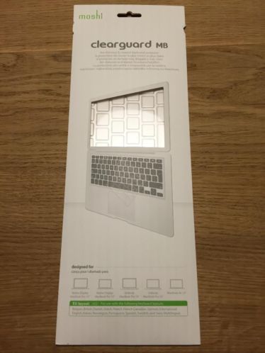 Moshi Clearguard keyboard protector Macbook proair nieuw