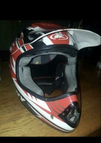 Motorcross helm met bril