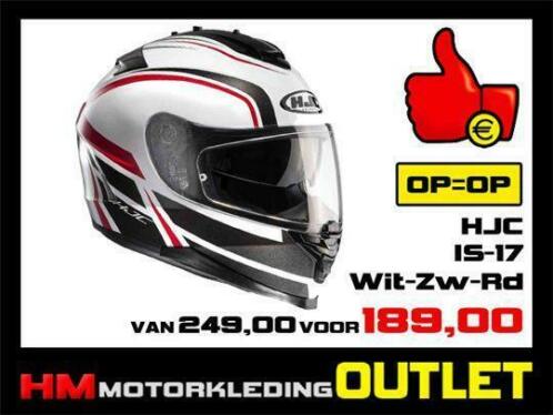  Motorhelm HJC IS-17 Cynaps Wit Zwart Rood - maat L-60 