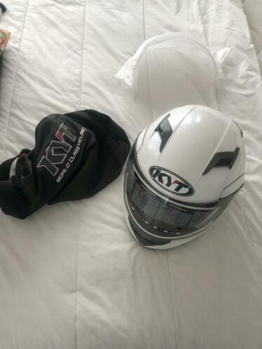 Motorhelm KYT Convair wit - maat S