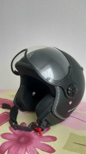 Motorhelm mat zwart maat 40