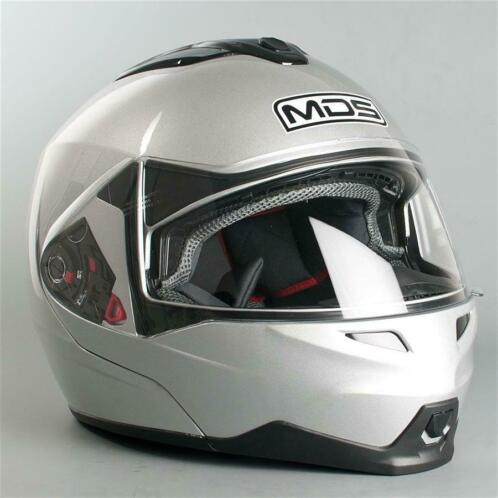 Motorhelm MDS MD200 Zilver (Systeemhelmen, Motorhelmen)