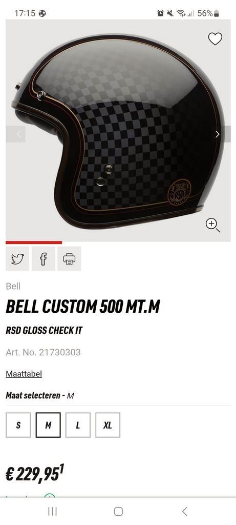 Motorhelm merk Bell maat M