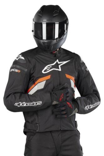 Motorjas Alpinestars T-GP Plus R V3 Zwart-Wit-Fluo Rood