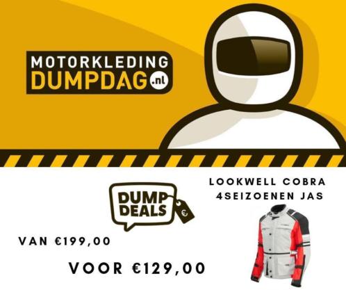 Motorkledingdumpdag dump-deals don 22 tm zon 25 november
