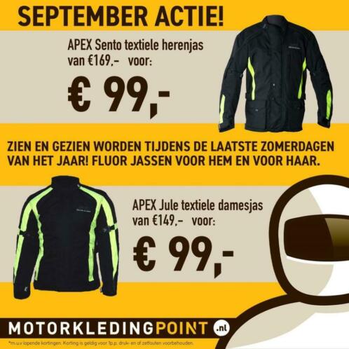 Motorkledingpoint aanbieding textiele motorjas September