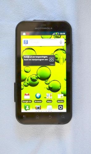 Motorola Defy Plus zwart, perfecte staat, garantie, bon