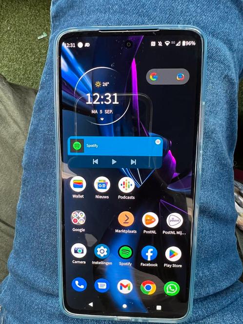 Motorola Edge 30 128gb blauw compleet met bon 1 maand oud
