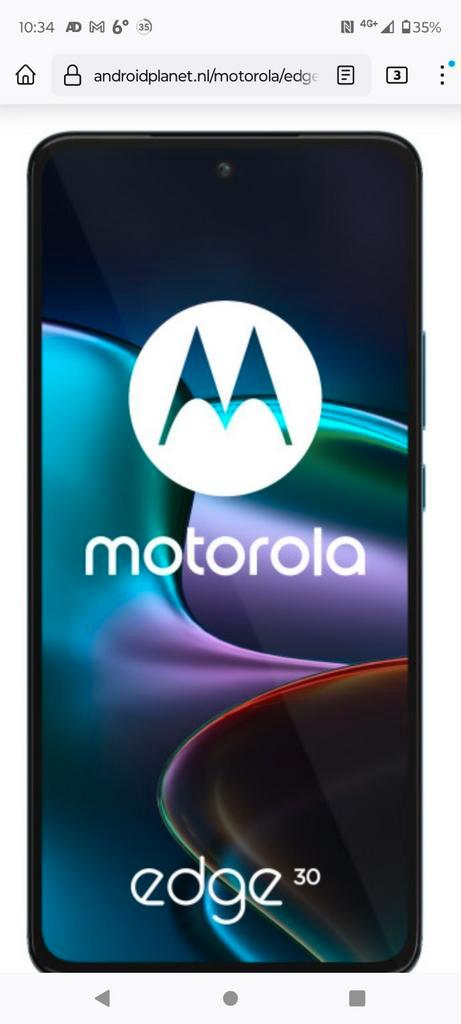 Motorola Edge 30 in doos, met hoes en snellader (33 watt)