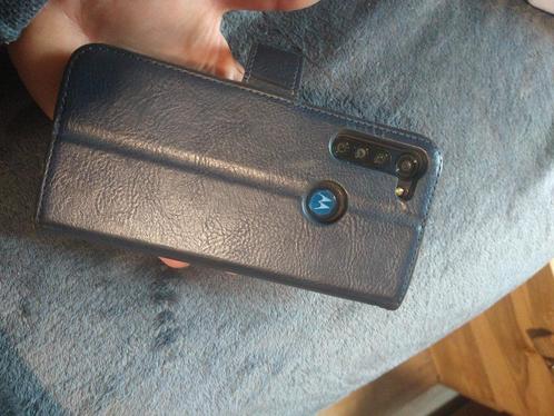 Motorola G8 power met wallet hoesje en screenprotector