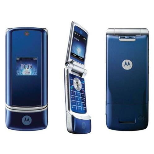 Motorola K1 KRZR kleur blauw. simlockvrij
