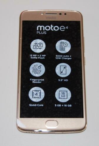 Motorola Moto E4 Gold Inclusief Rosso Hoesje